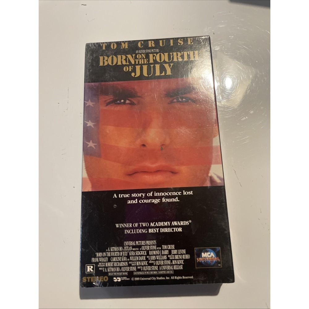 RARE Born on the Fourth of July VHS Tape (1990) Factory Sealed Tom Cruise Oliver